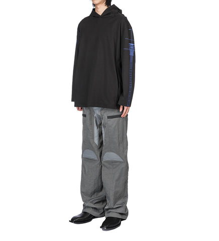 LONGSLEEVE HOODED T-SHIRT BLACK LONGSLEEVE HOODED T-SHIRT BLACK