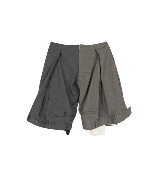 SUIT TROUSER WIDE SHORTS GREY SMALL #1