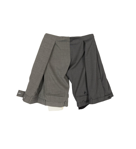 SUIT TROUSER WIDE SHORTS GREY SMALL #1