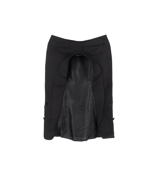INSIDE OUT BLAZER SKIRT BLACK