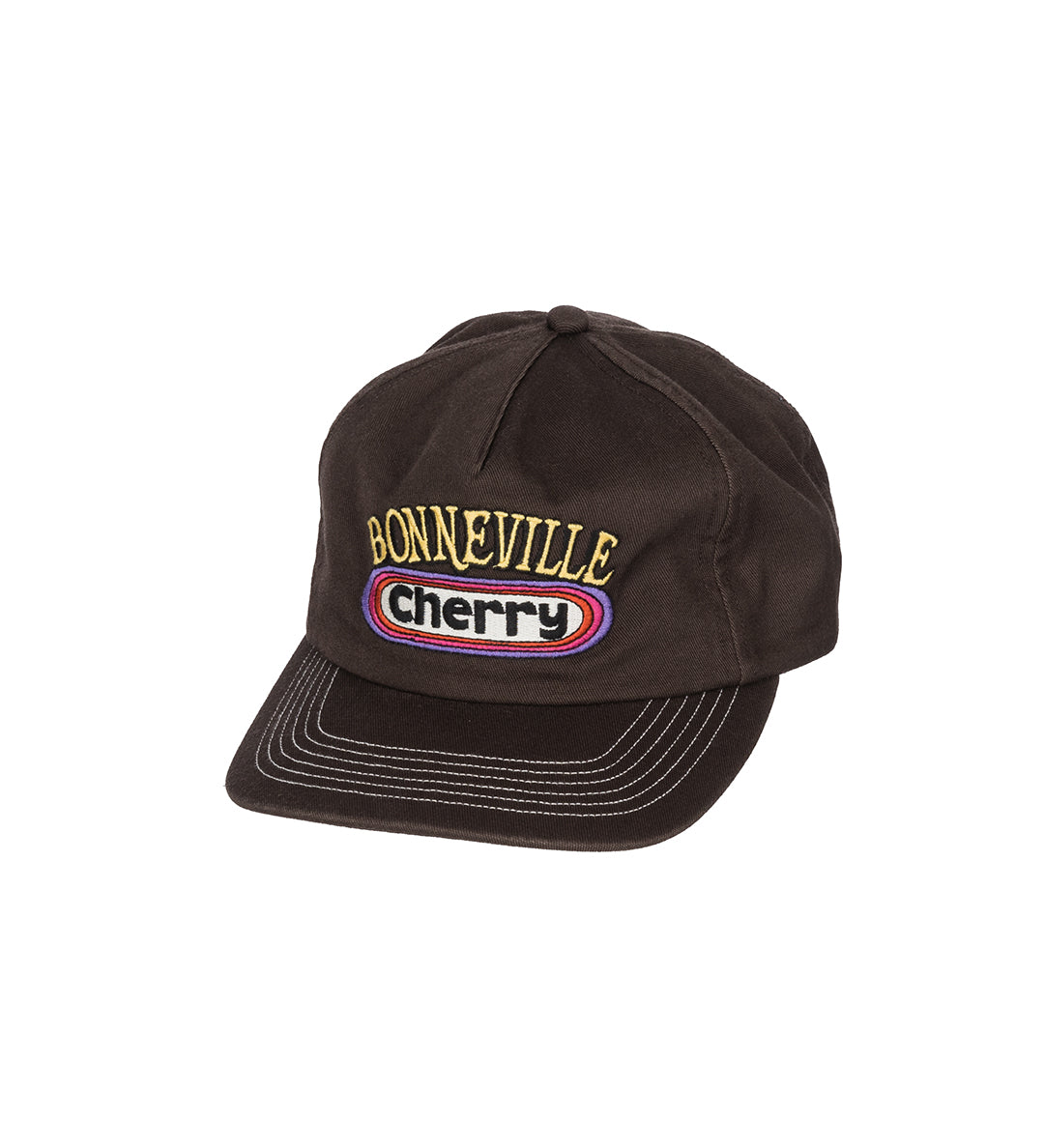 BONNEVILLE CONTRAST 5 PANEL HAT BROWN – ADDICTED