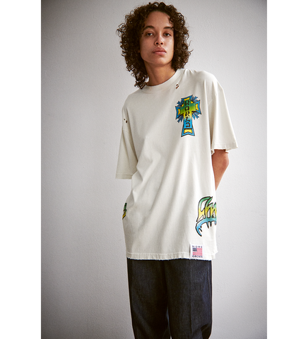SKATE WORLD T-SHIRT VINTAGE WHITE SKATE WORLD T-SHIRT VINTAGE WHITE
