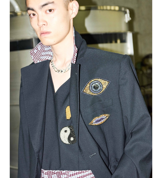 BEADS PIN SET ELEPHAT & YINYANG MIX