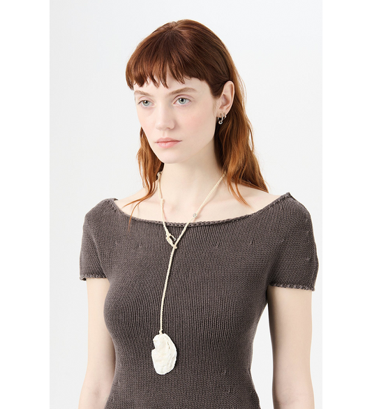 CROCHET CATCH NECKLACE FLY SHELL