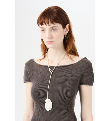 CROCHET CATCH NECKLACE FLY SHELL CROCHET CATCH NECKLACE FLY SHELL