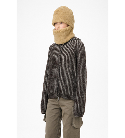 SNOOD DUSTY NATURAL CURLY WOOL SNOOD DUSTY NATURAL CURLY WOOL