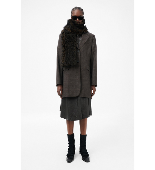 FLOSS SCARF OMBRE BROWN HAIRY WOOL