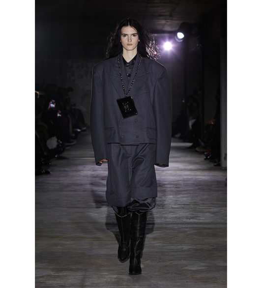 CHOPPED TROUSERS DARK GREY