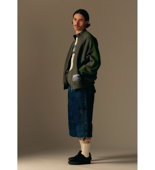 ALLOVER PRINTED DENIM CARGO 3/4 PRINT