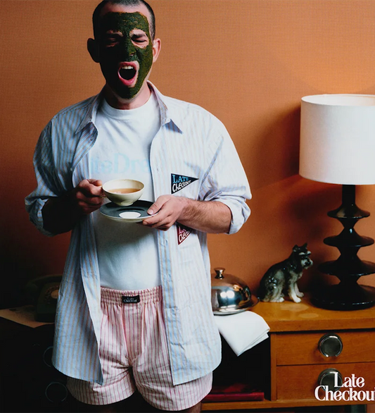 STRIPED FLAG WESTERN SHIRT WHITE/BLUE