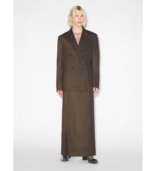 TATTOO COLLECTION CLASSIC OVERSIZED JACKET BROWN / ECRU STRIPES