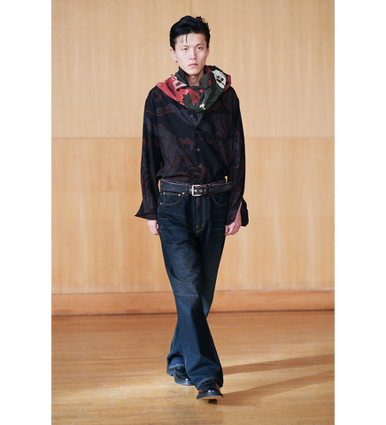 ABOVE SHIRT BROWN ABSTRACT SNAKE PRINT ABOVE SHIRT BROWN ABSTRACT SNAKE PRINT