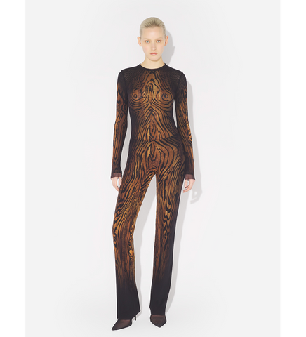 THE WOOD MESH TROUSER BLACK/BROWN THE WOOD MESH TROUSER BLACK/BROWN