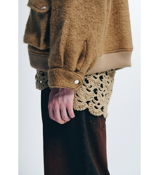 CROCHET CARDIGAN BEIGE