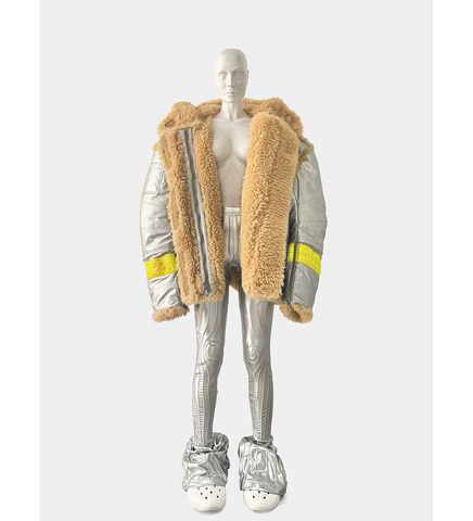 SHERLING FLIGHT JACKET SILVER SHERLING FLIGHT JACKET SILVER