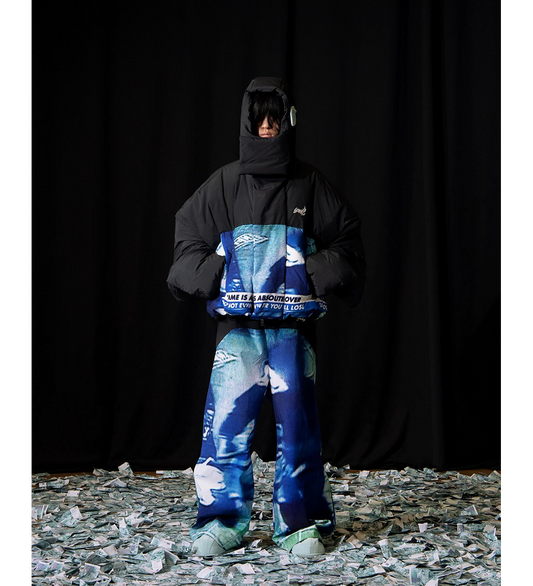 PADDED JACKET WHITE/LIME/BLUE