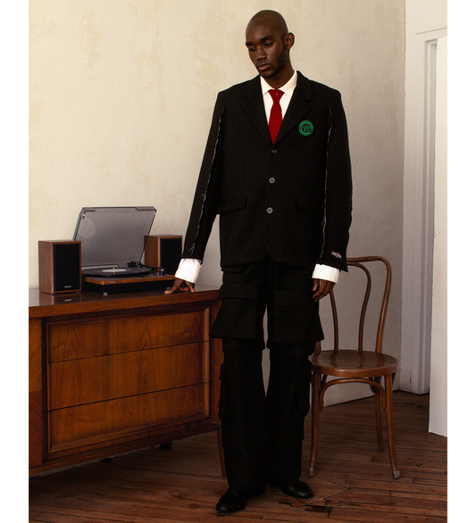 KNIT TIE SHIRT WHITE