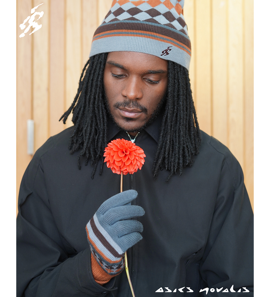 AQUIFOLIA KNIT HAT MIST/RUST