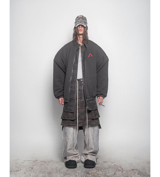 MEGA TRACK JACKET WASHED GREY