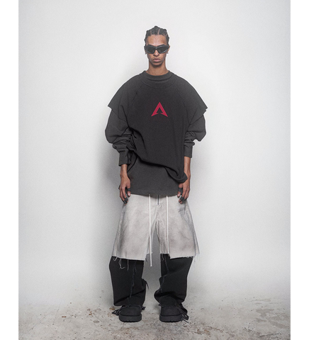 WAFFLE T-SHIRT GAME A WASHED CHARCOAL WAFFLE T-SHIRT GAME A WASHED CHARCOAL