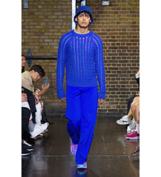 AGR SERENITY CABLE MOHAIR JUMPER NAVY