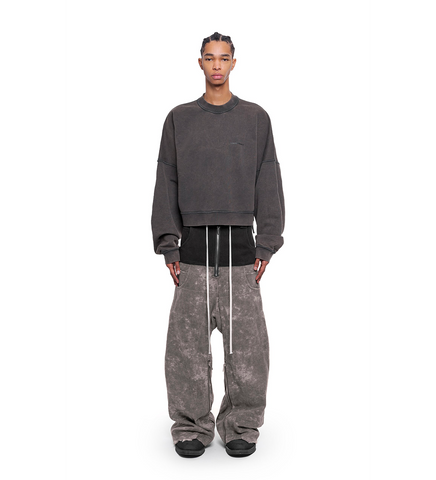 CONCRETE DENIM BAGGY PANTS WASHED GREY CONCRETE DENIM BAGGY PANTS WASHED GREY