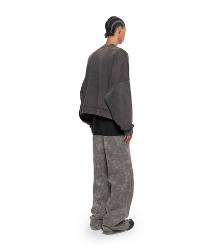 CONCRETE DENIM BAGGY PANTS WASHED GREY CONCRETE DENIM BAGGY PANTS WASHED GREY