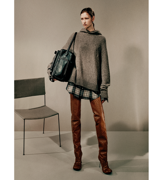 KRISP YAK COTTON FLANNEL GRAPHITE GREY