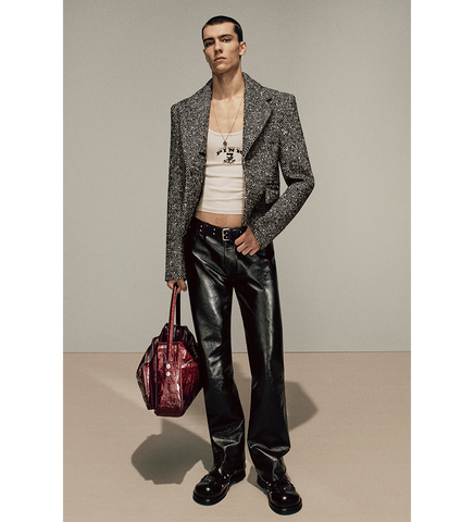 JUMANI BONDED TEXTURED TWEED BLACK/WHITE JUMANI BONDED TEXTURED TWEED BLACK/WHITE