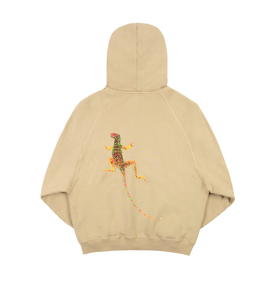 DESERT GECKO ZIP UP HOODIE SAND