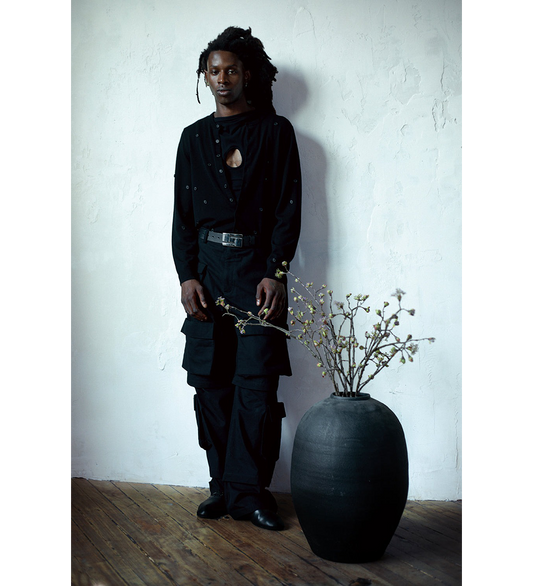 BUTTON CARDIGAN BLACK