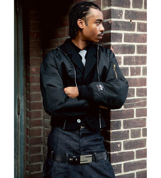 SPENCER BADU X ALPHA BOMBER JACKET BLACK
