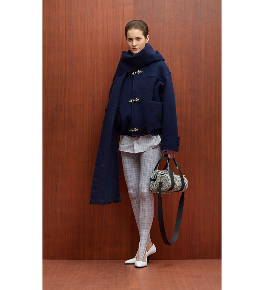 VICTOR SHORT DUFFEL COAT NAVY