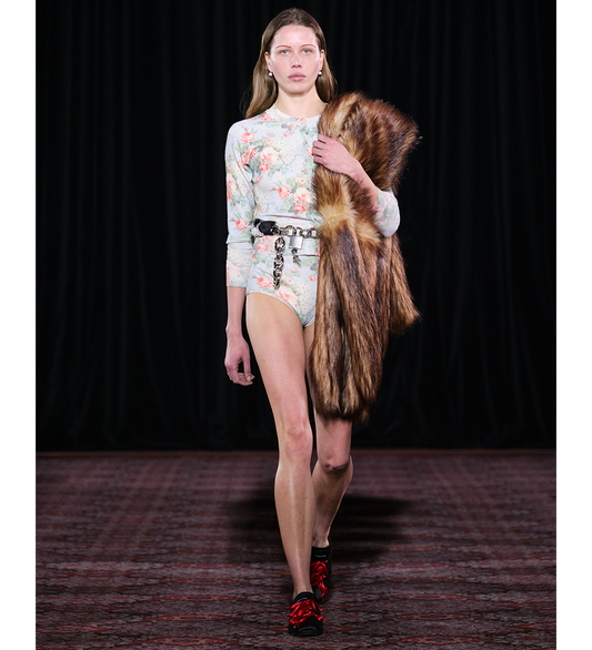 SHRUNKEN FLORAL KNIT CARDIGAN BABY BOUQUET