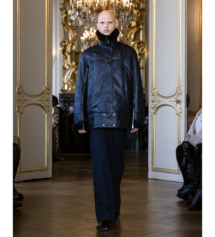 PROVOKE SHEARLING COAT SCLERA BLACK PROVOKE SHEARLING COAT SCLERA BLACK