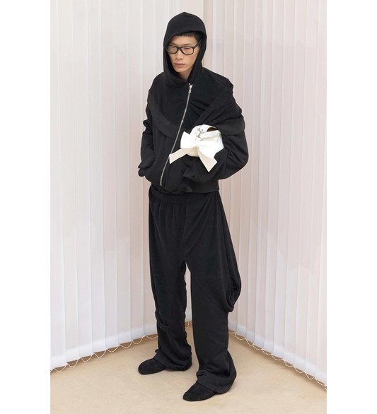 AFTERCARE ZIP UP HOODIE BLACK