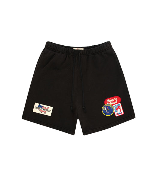 PATCHWORK SWEATSHORTS VINTAGE BLACK