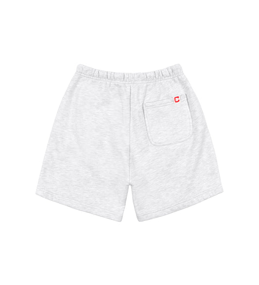 PATCHWORK SWEATSHORTS WHITE HEATHER