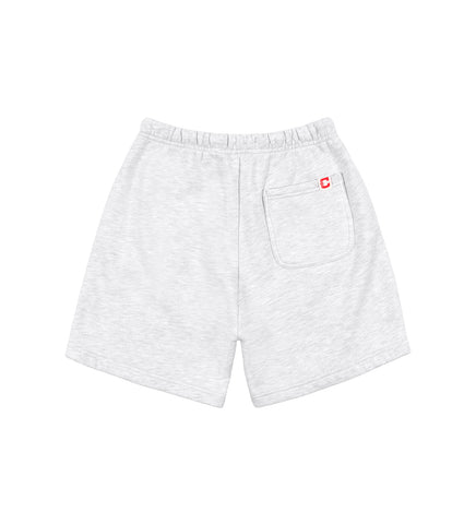 PATCHWORK SWEATSHORTS WHITE HEATHER PATCHWORK SWEATSHORTS WHITE HEATHER