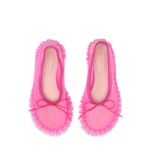 MESH TUTU FRILL BALLERINA BRIGHT PINK
