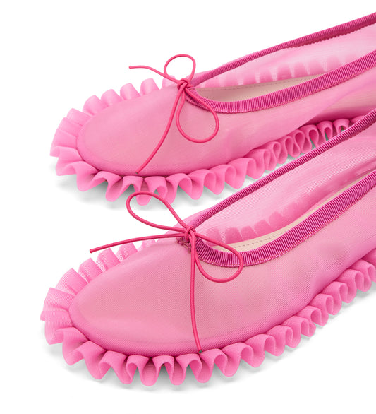 MESH TUTU FRILL BALLERINA BRIGHT PINK