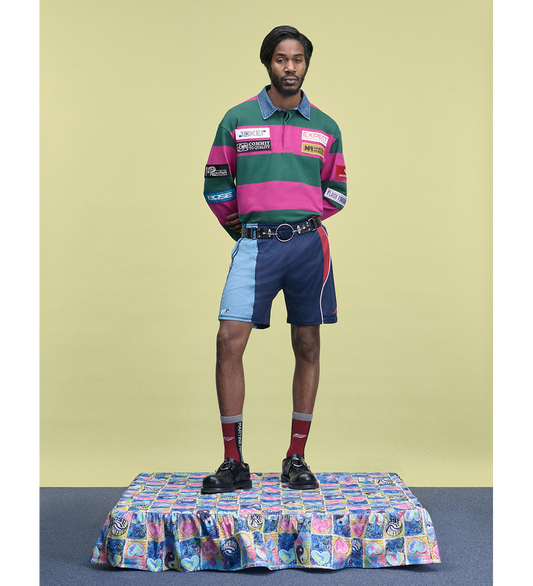 RUGBY POLO PURPLE/GREEN