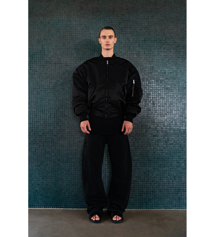 CROPPED BROAD BOMBER OIL CROPPED BROAD BOMBER OIL