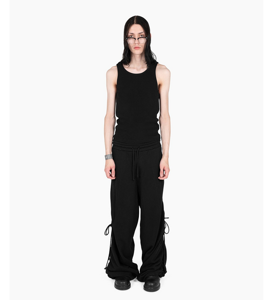 COLLEGE DRAWSTRING PANTS BLACK AW25