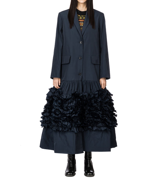 MOLLY GODDARD CELIA COAT NAVY