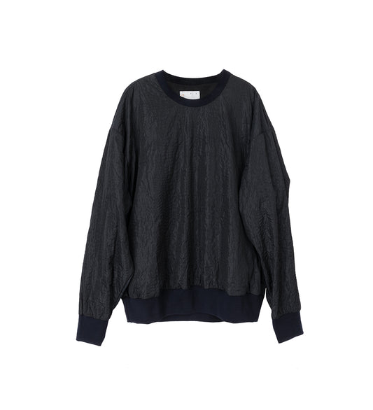 4SDESIGNS CREWNECK EMBOSSED CROC DARK NAVY