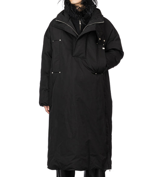 1017 ALYX 9SM NYLON PULLOVER PUFFER COAT BLACK