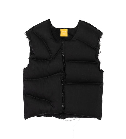 HANDSTITCHED DENIM VEST BLACK HANDSTITCHED DENIM VEST BLACK