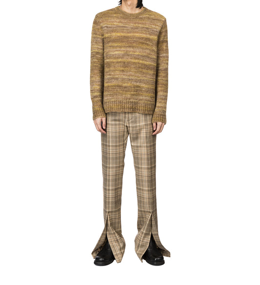 CMMN SWDN SIGGE MOHAIR WOOL BLEND SWEATER MUSTARD STRIPE