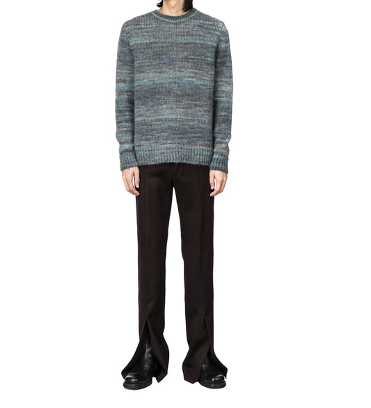 CMMN SWDN SIGGE MOHAIR WOOL BLEND SWEATER BLUE STRIPE